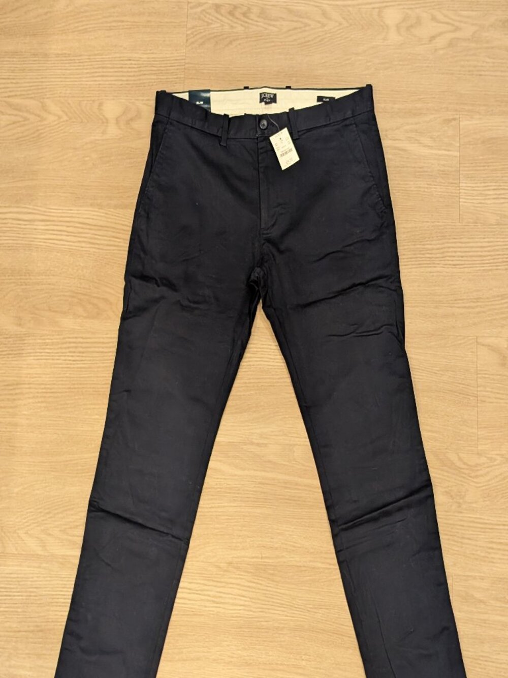 NWT J.Crew Flex Slim Chino Pants Navy Blue Mens 33x30 Smart Casual Preppy